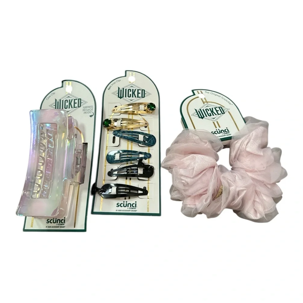 Scünci “Wicked” Hair Accessories Set – Claw Clip, Hair Pins & Scrunchie (NWT)